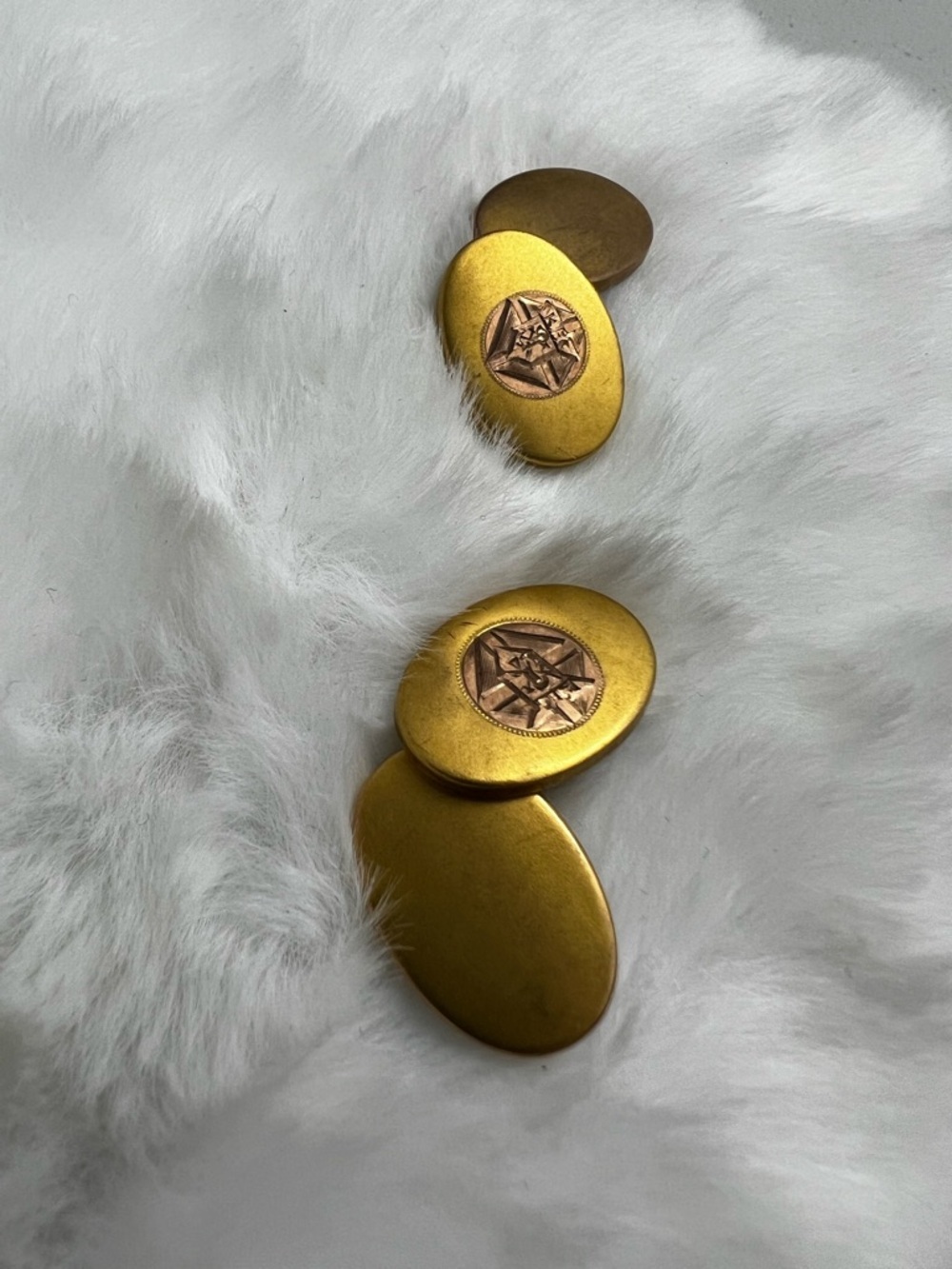 Antique FMCO Gold Filled Knights of Columbus Cufflinks